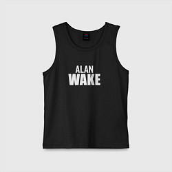 Майка детская хлопок Alan Wake logo, цвет: черный