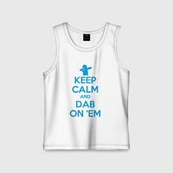 Детская майка Keep calm and dab