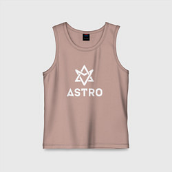 Майка детская хлопок Astro logo, цвет: пыльно-розовый