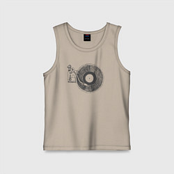 Майка детская хлопок Vinyl style, цвет: миндальный