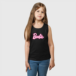 Майка детская хлопок Барби Фильм Логотип, цвет: черный — фото 2