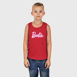 Майка детская хлопок Барби Фильм Логотип, цвет: красный — фото 2
