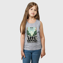 Майка детская хлопок Skibidi toilet Beatles cameramen, цвет: меланж — фото 2