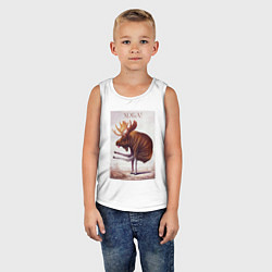 Майка детская хлопок Лось хоба, цвет: белый — фото 2