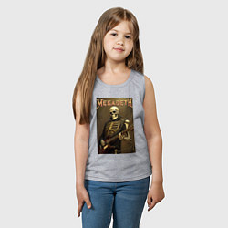 Майка детская хлопок Megadeth - skeleton - heavy metal, цвет: меланж — фото 2