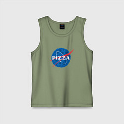 Майка детская хлопок Pizza x NASA, цвет: авокадо