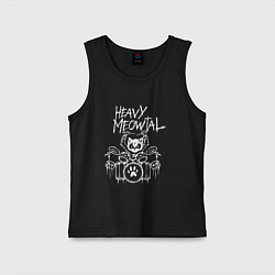 Детская майка Heavy Meowtal - кошачья музыка