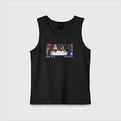 Майка детская хлопок Глаза Куруми, цвет: черный