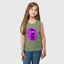 Майка детская хлопок Фиолетовый человек, цвет: авокадо — фото 2