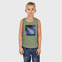 Майка детская хлопок Космическая система, цвет: авокадо — фото 2