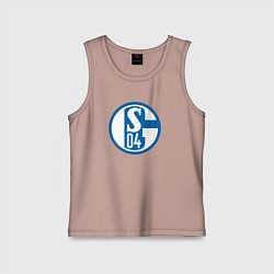 Майка детская хлопок Schalke 04 fc club, цвет: пыльно-розовый