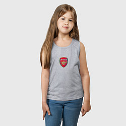 Майка детская хлопок Arsenal fc sport club, цвет: меланж — фото 2