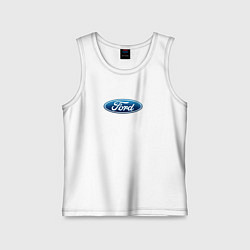Майка детская хлопок Ford usa auto brend, цвет: белый