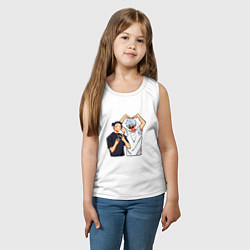 Майка детская хлопок Сатору и Гето - Магическая битва, цвет: белый — фото 2