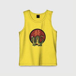 Майка детская хлопок Год дракона на китайском, цвет: желтый