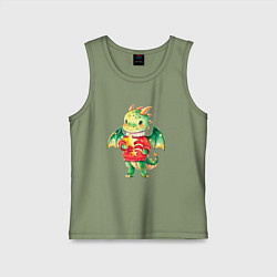 Детская майка Новогодний милый дракончик