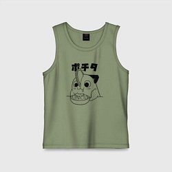 Майка детская хлопок Почита милашка, цвет: авокадо