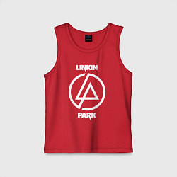 Майка детская хлопок Linkin Park logo, цвет: красный