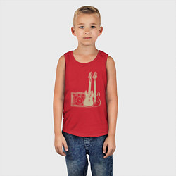 Майка детская хлопок Rock life, цвет: красный — фото 2