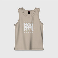 Майка детская хлопок Star rock, цвет: миндальный
