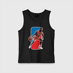 Майка детская хлопок Jordan play, цвет: черный