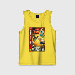 Майка детская хлопок Earth worm jim 2 cover, цвет: желтый