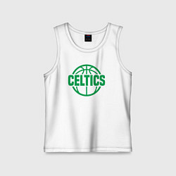 Майка детская хлопок Celtics ball, цвет: белый
