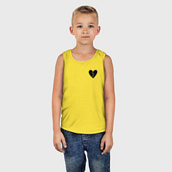 Майка детская хлопок Разбитое сердце в груди, цвет: желтый — фото 2