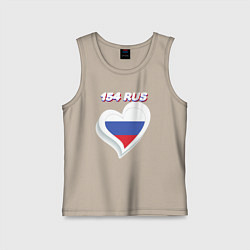 Майка детская хлопок 154 регион Новосибирская область, цвет: миндальный