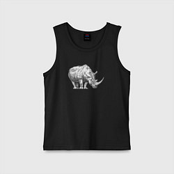 Детская майка Белый носорог