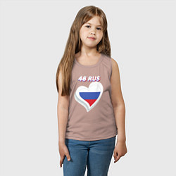 Майка детская хлопок 46 регион Курская область, цвет: пыльно-розовый — фото 2