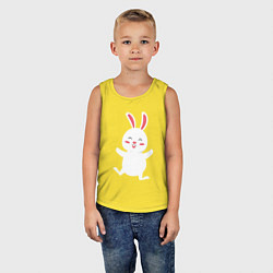 Майка детская хлопок Весёлый кролик, цвет: желтый — фото 2