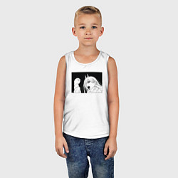 Майка детская хлопок Пауэр аниме человек бензопила, цвет: белый — фото 2