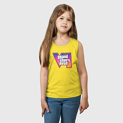 Майка детская хлопок GTA 6 logo, цвет: желтый — фото 2