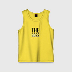 Майка детская хлопок The boss - Couple, цвет: желтый