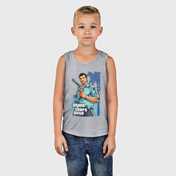 Майка детская хлопок GTA - Томми Версетти, цвет: меланж — фото 2