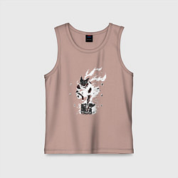 Майка детская хлопок Гароу на камне, цвет: пыльно-розовый