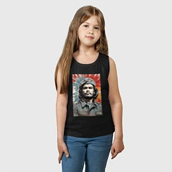 Майка детская хлопок Портрет Че Гевара, цвет: черный — фото 2