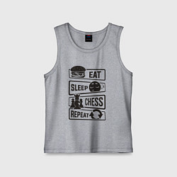 Детская майка Есть спать шахматы