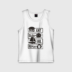 Детская майка Есть спать яхтинг