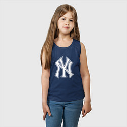 Майка детская хлопок New York yankees - baseball logo, цвет: тёмно-синий — фото 2