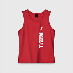 Майка детская хлопок Гандбол, цвет: красный