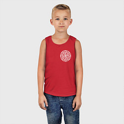Майка детская хлопок Символ защиты здоровья здрабережень на груди, цвет: красный — фото 2