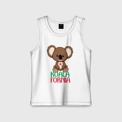 Майка детская хлопок Koalafornia, цвет: белый