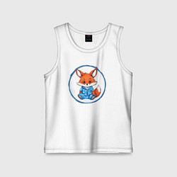 Майка детская хлопок Милый Лапутик, цвет: белый