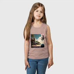 Майка детская хлопок Солнечный Майами, цвет: пыльно-розовый — фото 2