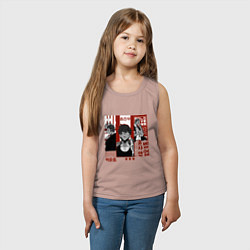 Майка детская хлопок Solo leveling Rank S, цвет: пыльно-розовый — фото 2