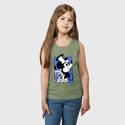 Майка детская хлопок Микки за штурвалом, цвет: авокадо — фото 2