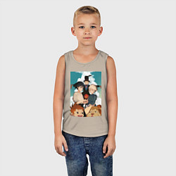 Майка детская хлопок Ходячий замок Хаул, цвет: миндальный — фото 2