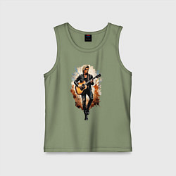 Майка детская хлопок Солист Калео, цвет: авокадо